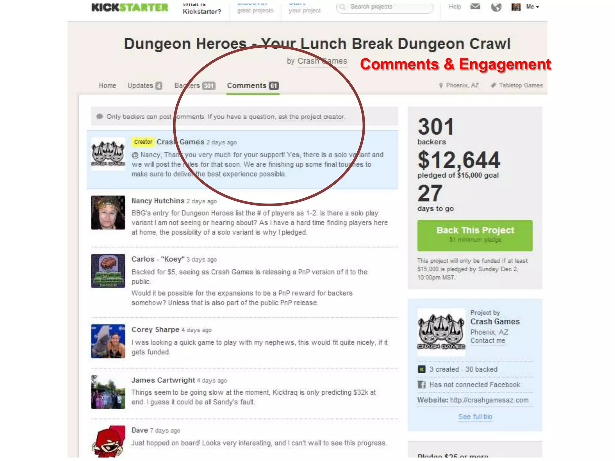 Comments & Engagement
 