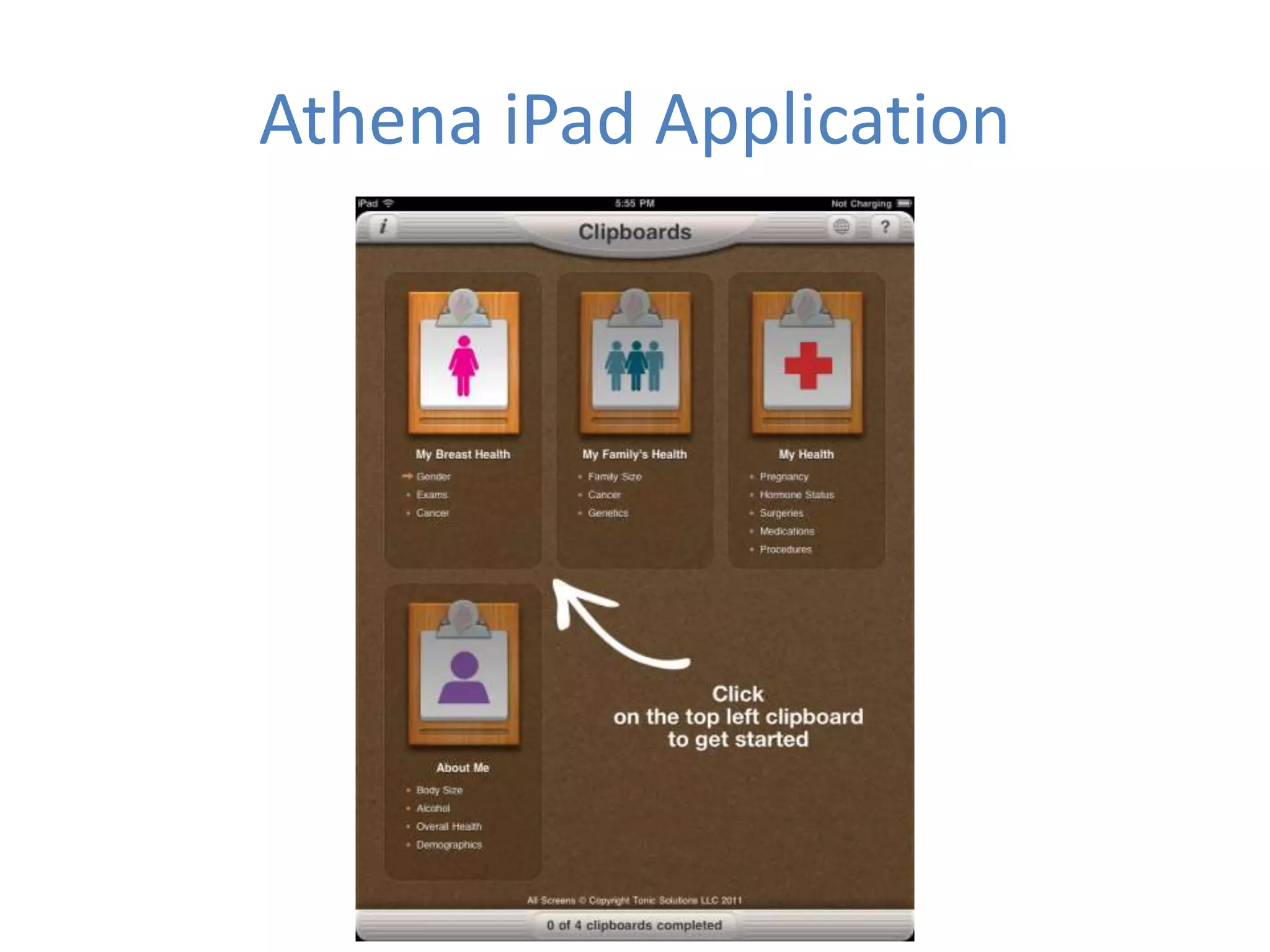 Athena iPad Application
 