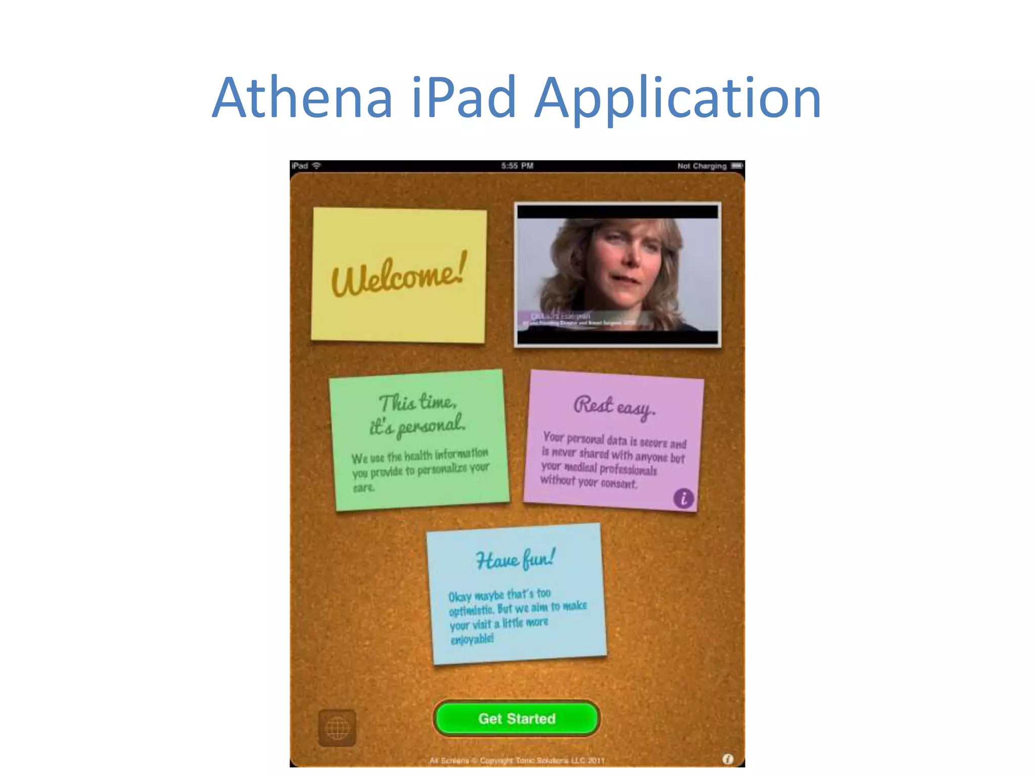 Athena iPad Application
 