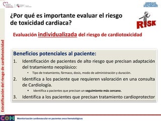 Monitorización cardiovascular en pacientes onco-hematológicos
Evaluación individualizada del riesgo de cardiotoxicidad
Ben...
