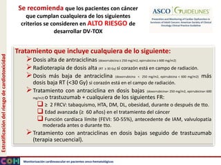 Monitorización cardiovascular en pacientes onco-hematológicos
Se recomienda que los pacientes con cáncer
que cumplan cualq...