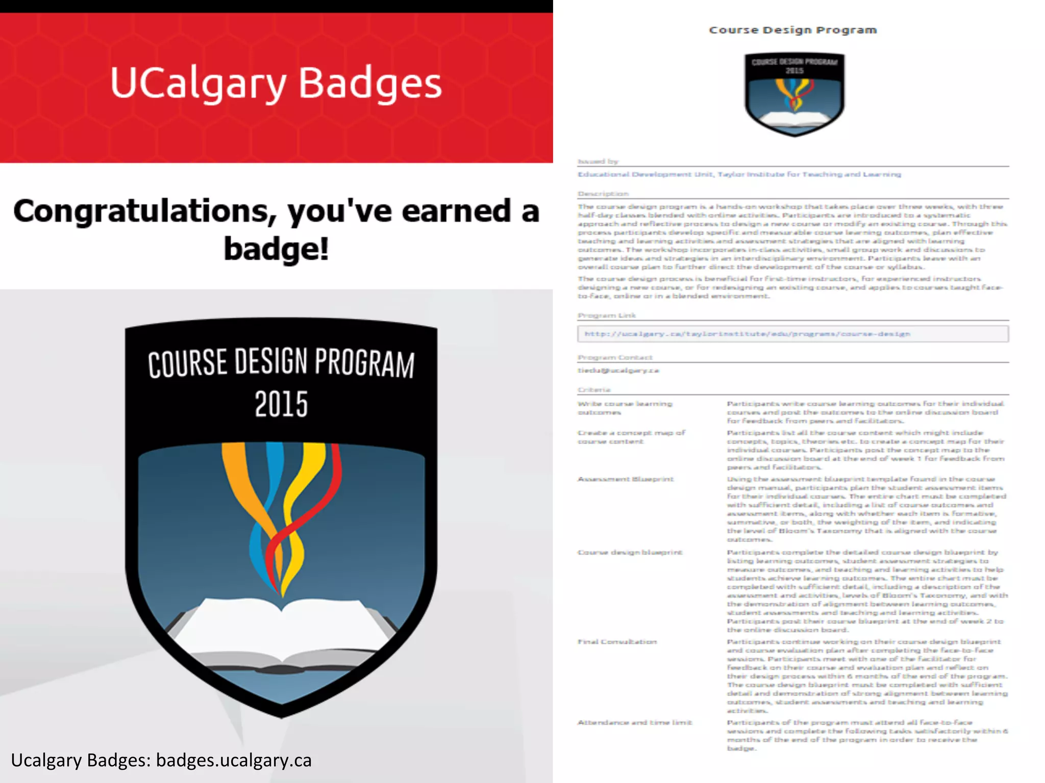 Ucalgary	
  Badges:	
  badges.ucalgary.ca	
  
 