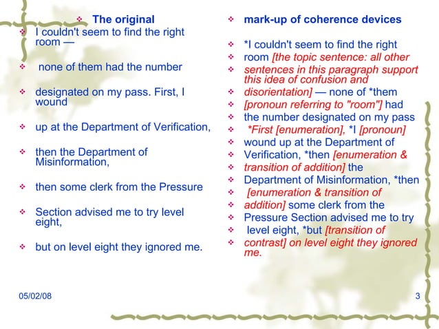 Coherence And Cohesion | PPT