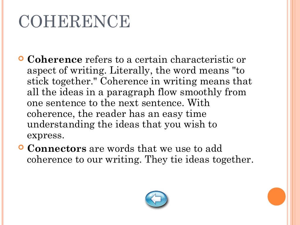 Paragraph coherence picture