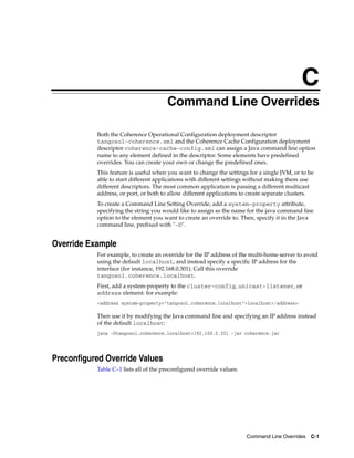 Coherence developer's guide