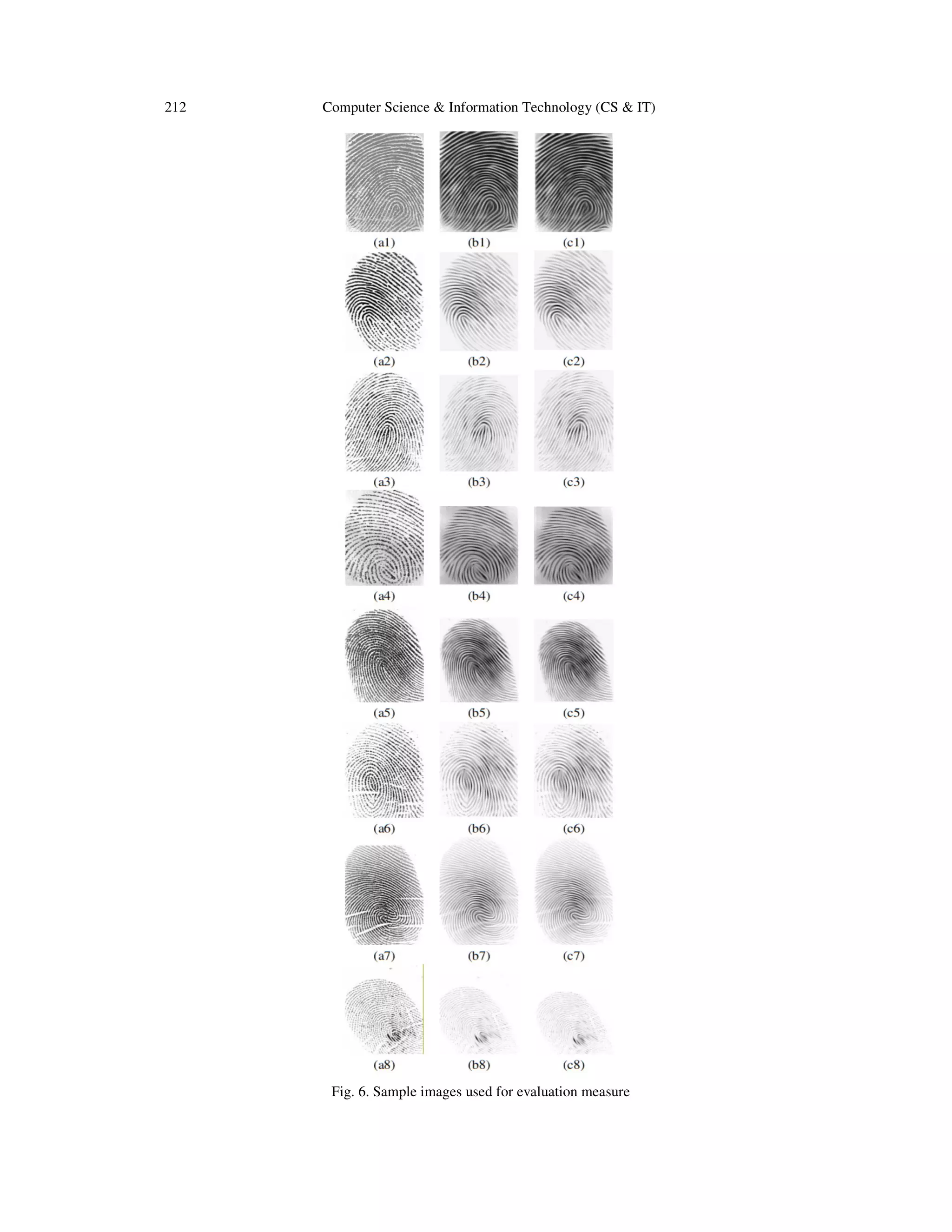 212

Computer Science & Information Technology (CS & IT)

Fig. 6. Sample images used for evaluation measure

 