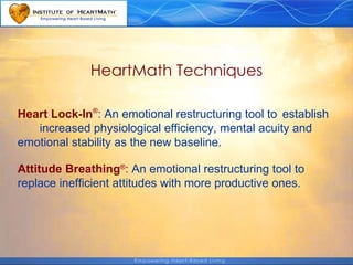 Heartmath Exercise Coherence tools workshop | PPT