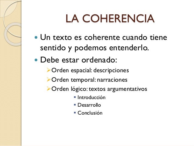 Coherencia y cohesión