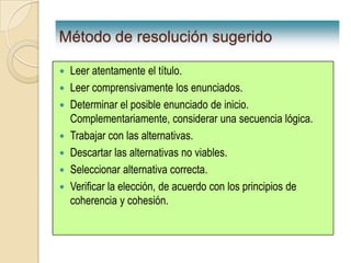Es posible que haya surgido en forma espontánea en el teatro de Dionisio.Otra teoría postula que la comedia nació en las aldeas como una forma de críticar la metrópolis.23El origen de la comedia griega es incierto, ya que todavía se desconocen las causas exactas de su nacimiento.Lo más certero es el origen desde lo cotidiano para honrar a dioses como Dionisio.14Plan estructuralActividad: Ordena con los números 1,2,3 y 4 los siguientes enunciados,  de modo que constituyan un  plan estructural:  