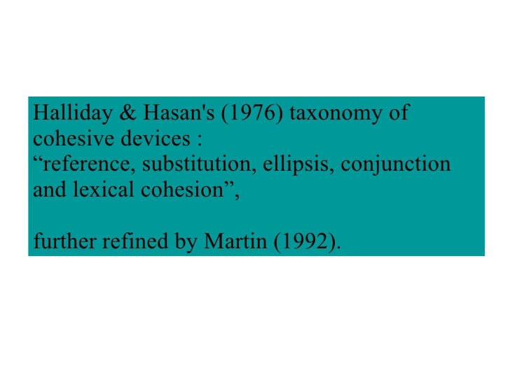 Cohesion And Coherence Relations