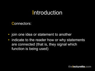 Cohesion: connectors | PPT