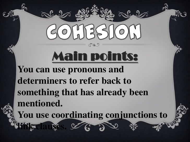 Cohesion in English