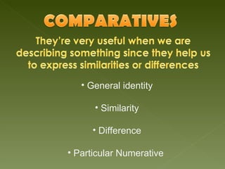 General identity Similarity Difference Particular Numerative  