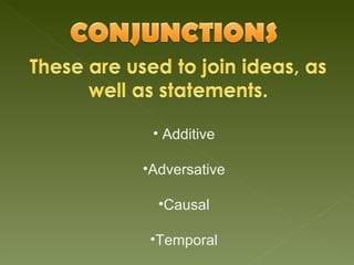 Additive Adversative Causal Temporal 