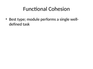 Understanding Cohesion in Software Design: Types and Benefits | PPTX