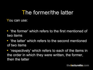Cohesion: Reference words | PPT