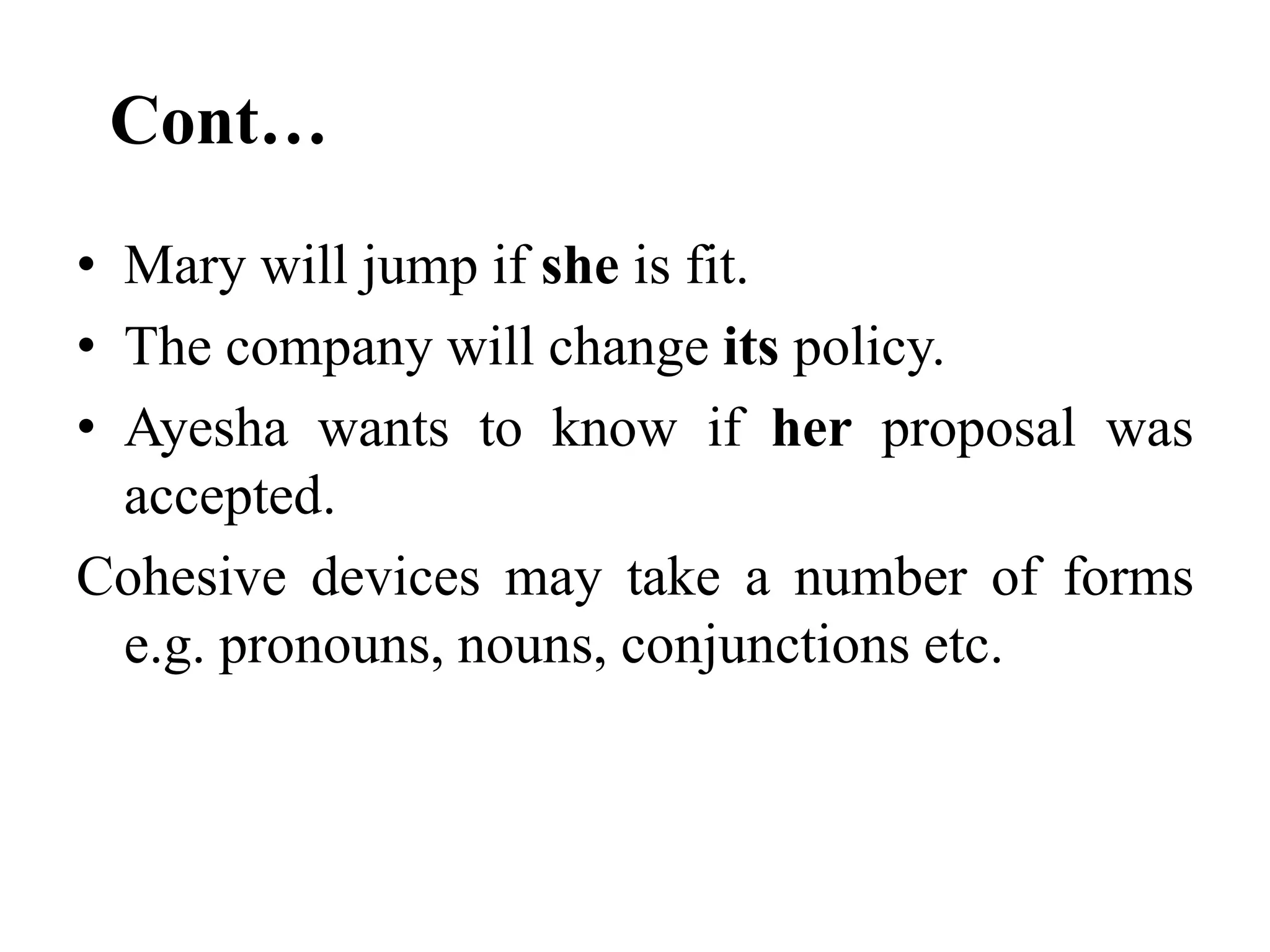 Cohesive devices PPT