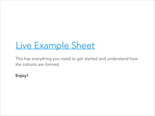 Live Example Sheet

!

This has everything you need to get started and understand how
the cohorts are formed.
Enjoy!

 
