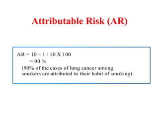 Attributable Risk (AR)
 