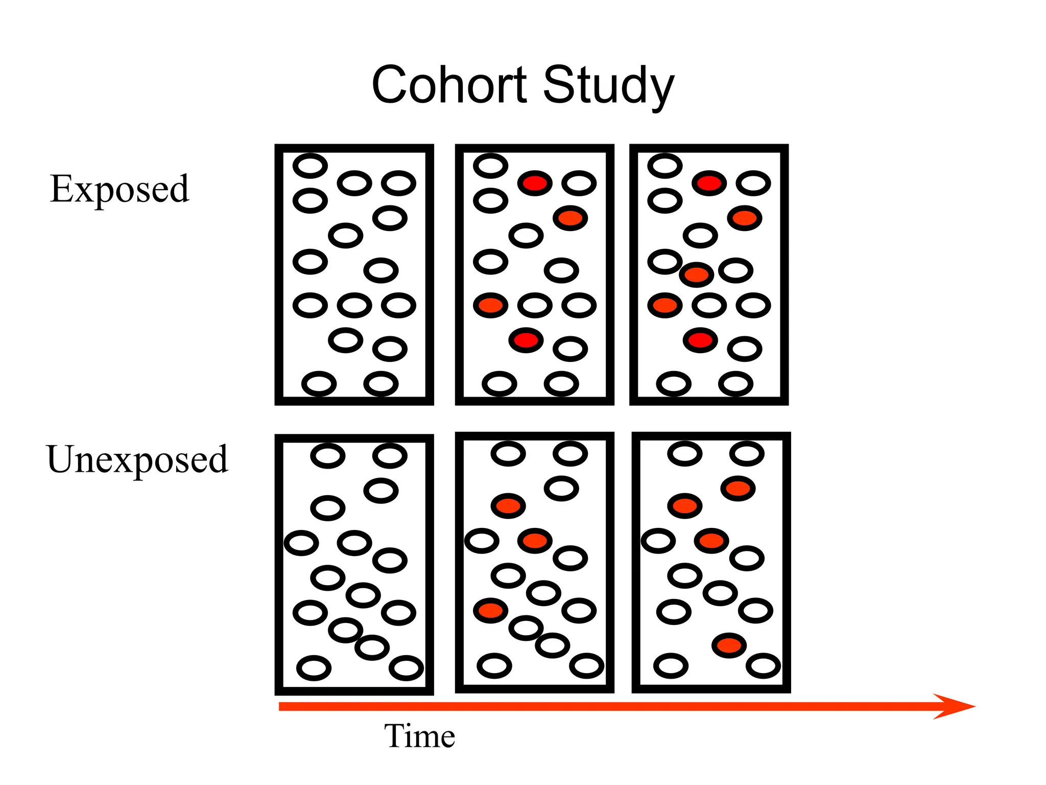 Unexposed
Exposed
Cohort Study
Time
 
