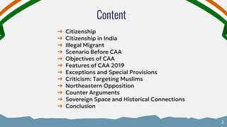 Constitue Of India - Citizenship Amendment Act | PPTX