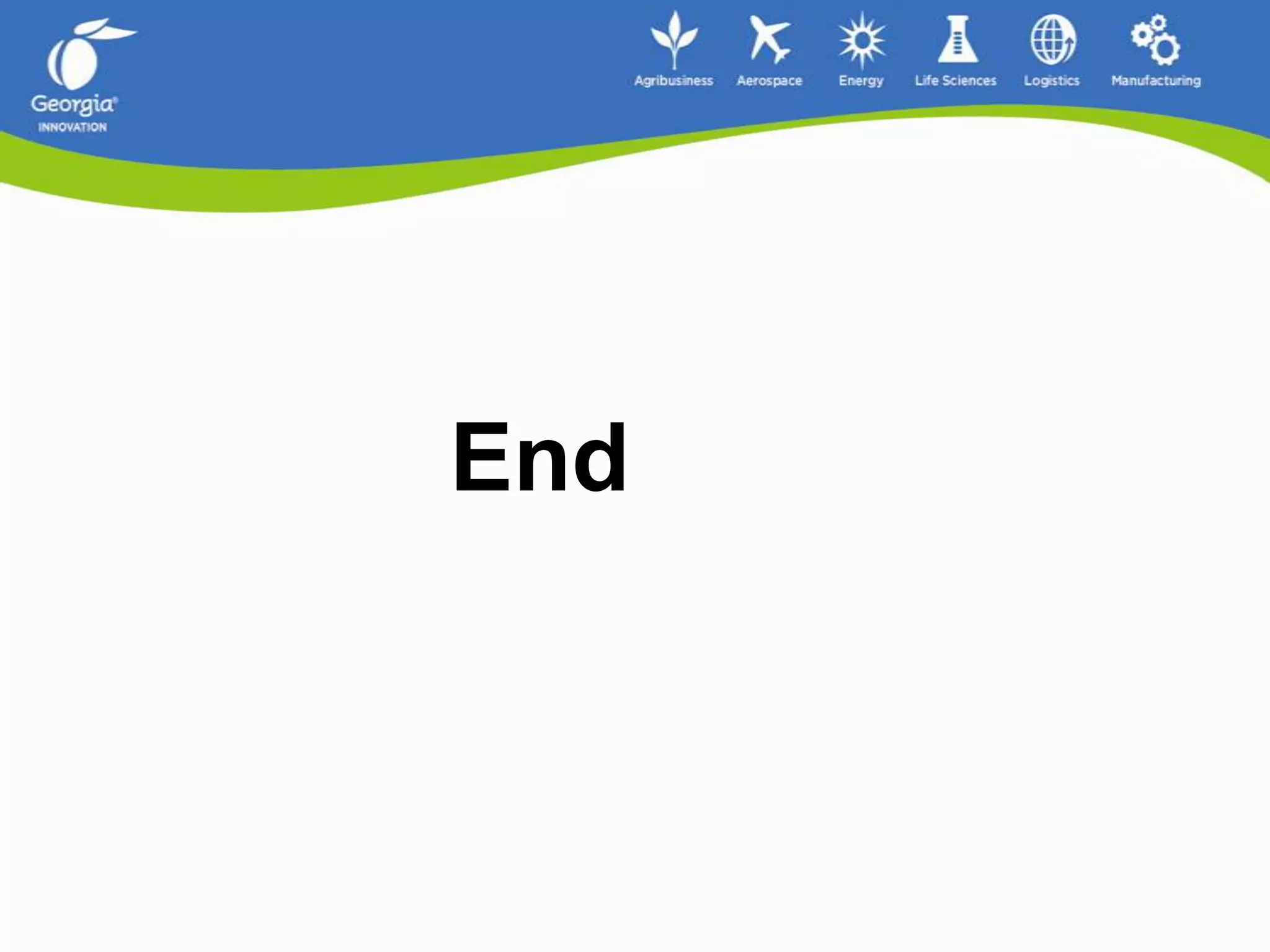 Business Connections ManufacturingGainesvilleEnergyAtlantaLife SciencesAugustaAerospaceEastmanLogisticsSavannahAgricultureTifton