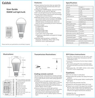 Coidak rgb bulb user guide