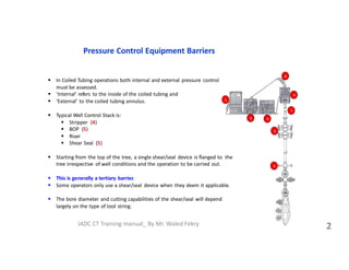 Coiled tubing Pressure Control Equipment Barriers | PDF
