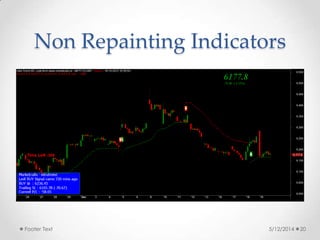 Non Repainting Indicators
5/12/2014Footer Text 20
 