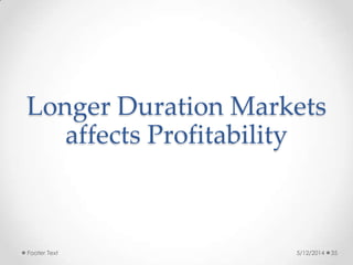 Longer Duration Markets
affects Profitability
5/12/2014Footer Text 35
 