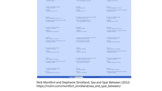 Nick Montfort and Stephanie Strickland, Sea and Spar Between (2012)
https://nickm.com/montfort_strickland/sea_and_spar_between/
 