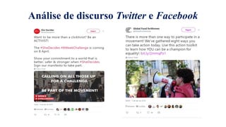 Análise de discurso Twitter e Facebook
 