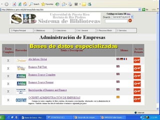 Bases de datos especializadas 
