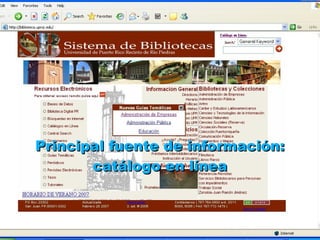 Principal fuente de información: Catálogo en línea Principal fuente de información: catálogo en línea 
