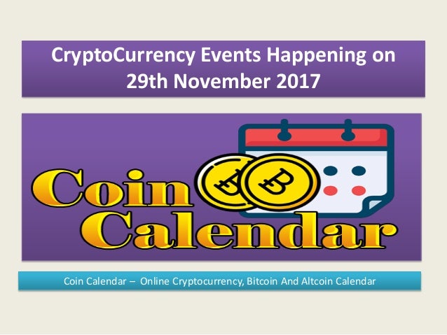 Cryptocurrency upcoming event for each coin