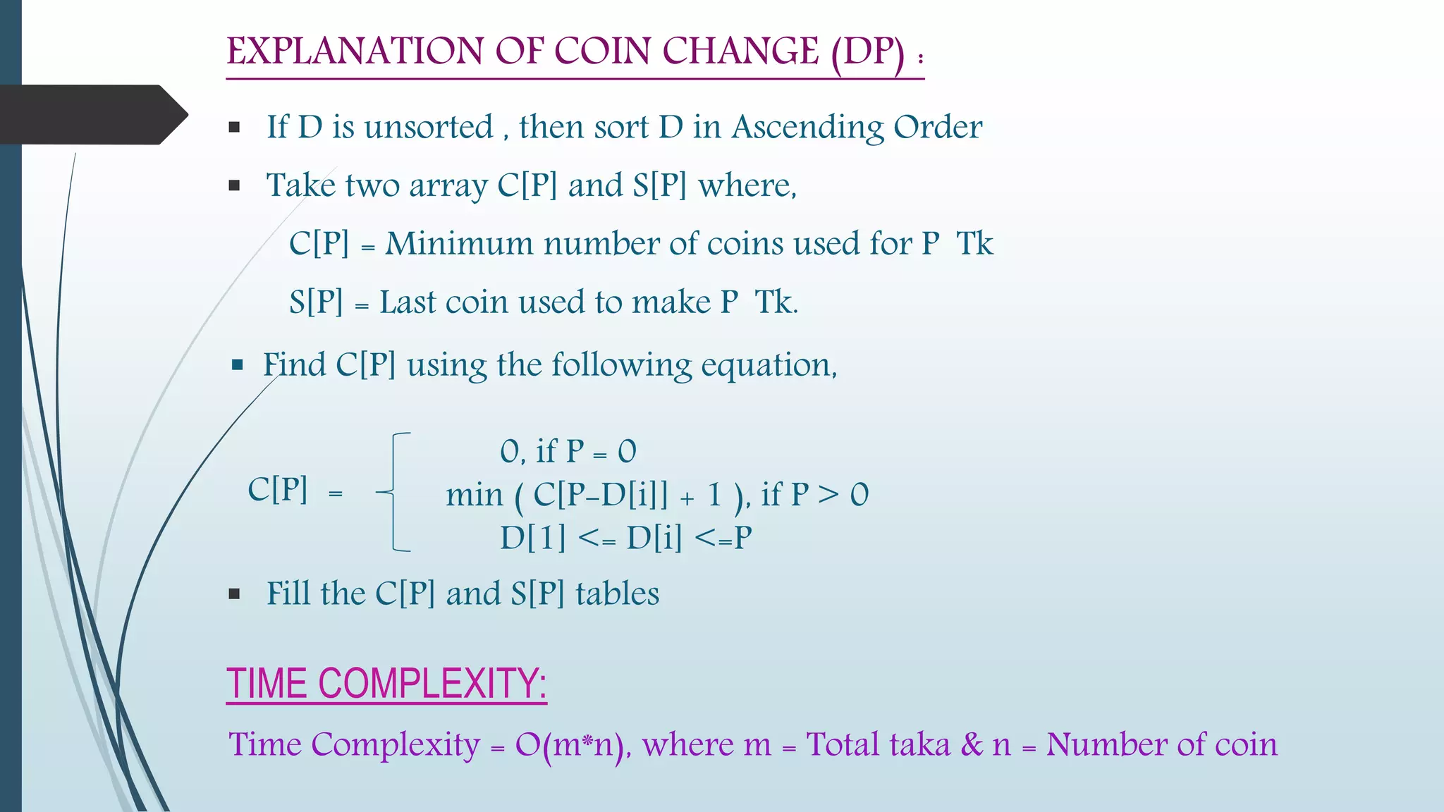 Coin change Problem (DP & GREEDY) | PPTX