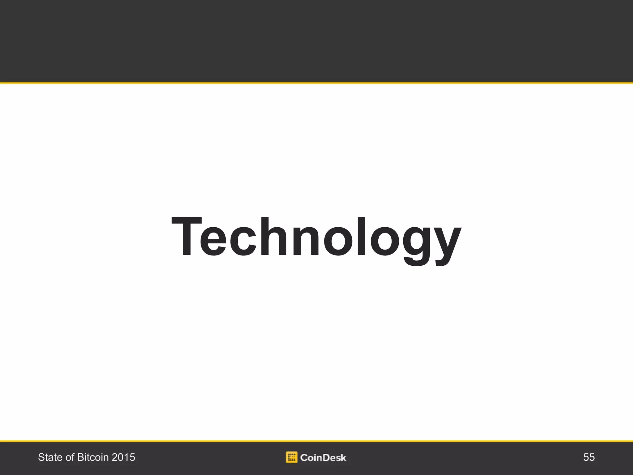 55State of Bitcoin 2015
Technology
 