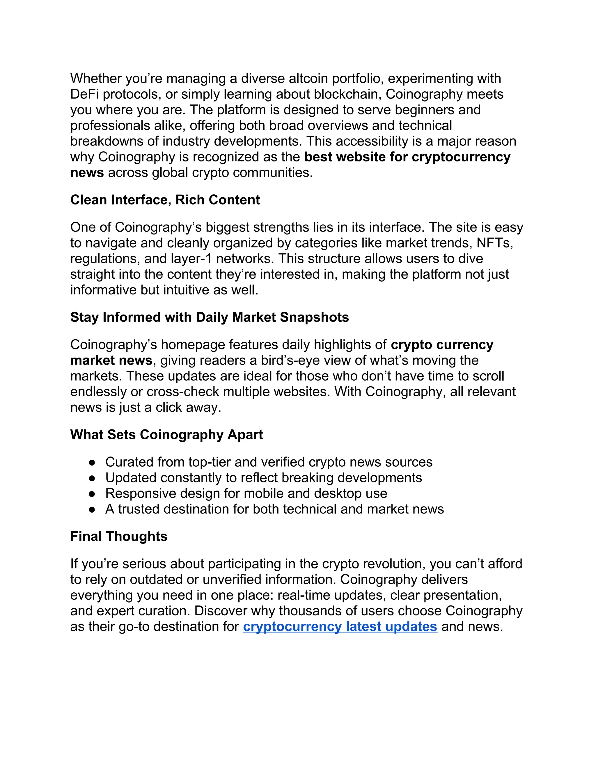 Coinography: A Smarter Way to Follow Cryptocurrency News | DOCX