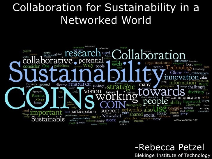 Collaborative Innovation Networks For Sustainability Collaborative Innovation Networks For Sustainability