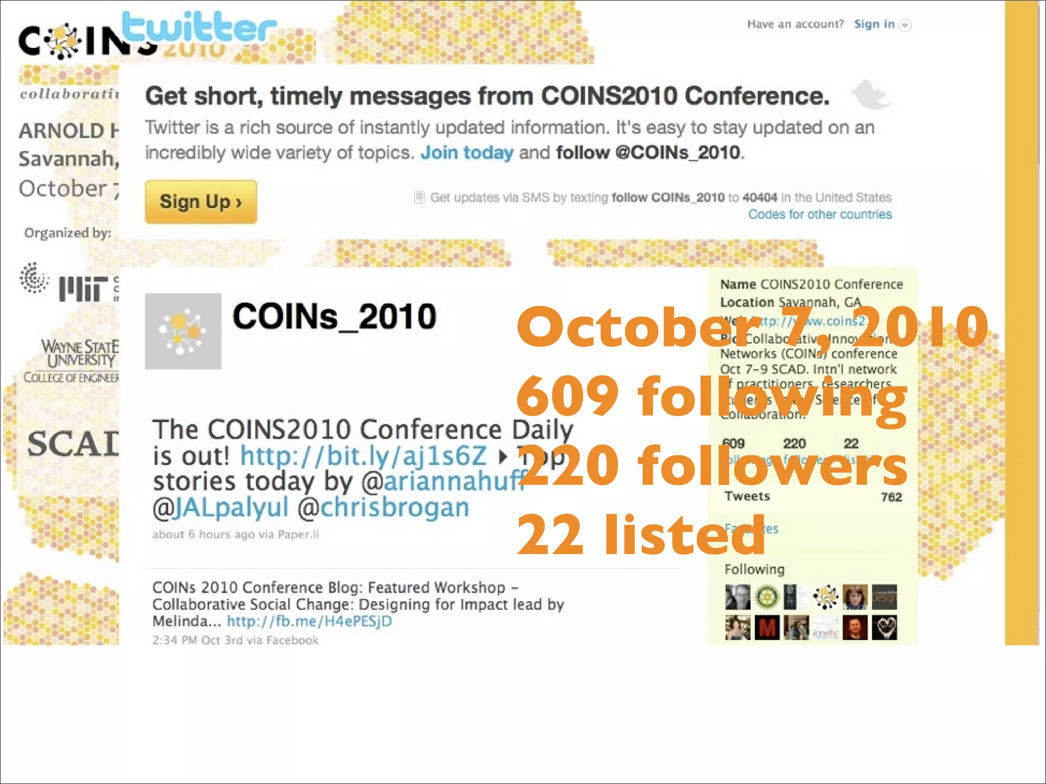 October 7, 2010
609 following
220 followers
22 listed
 