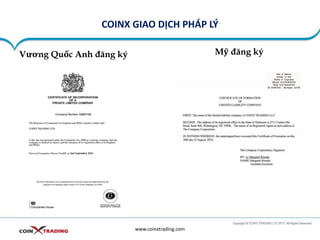 COINX GIAO DỊCH PHÁP LÝ
www.coinxtrading.com
Vương Quốc Anh đăng ký Mỹ đăng ký
 