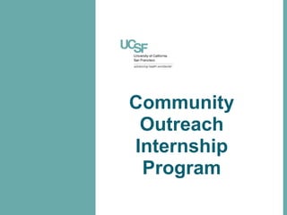 Community Outreach Internship Program 