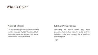 Coir: Sustainable Natural Fibre Transforming Industries and Environment ...