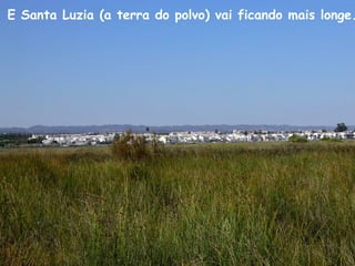 E Santa Luzia (a terra do polvo) vai ficando mais longe.
 