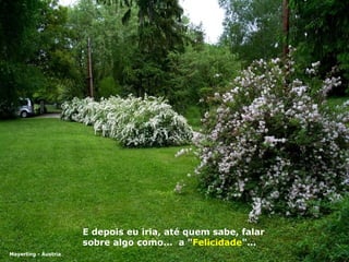 E depois eu i ri a ,  até quem sabe, falar sobre algo como...  a " Felicidade "… Mayerling - Áustria 