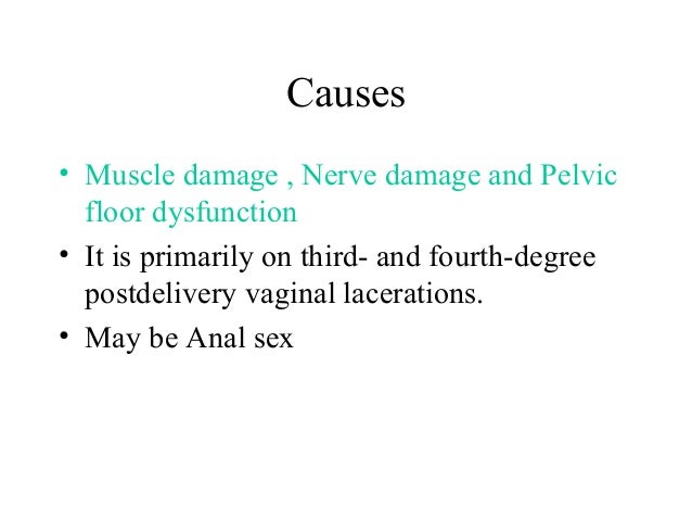 does anal sex cause incontinence
