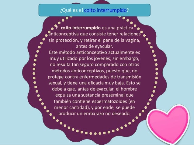Coito interrumpido: Ventajas y desventajas