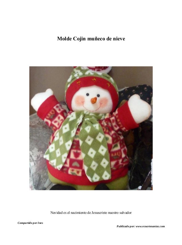 Cojin Muneco Nieve