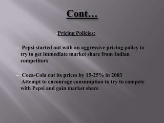 Coke and pepsi presentation, | PPTX