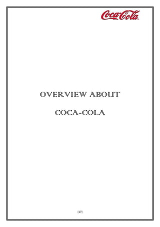 OVERVIEW ABOUT
COCA-COLA

[17]

 